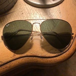 Gold Rim RayBan Sunglasses